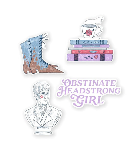 Jane Austen's Pride and Prejudice Stickers - Sticker Set of 4 cover image