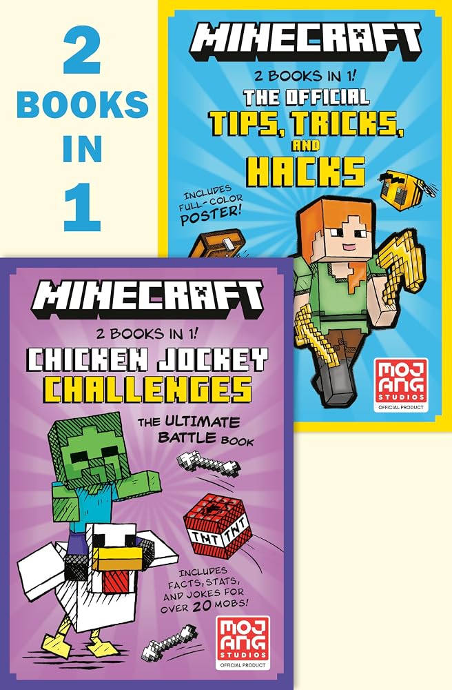 Minecraft 2-in-1: Chicken Jockey Challenges / Tips, Tricks, and Hacks (Minecraft): The Ultimate Battle Book cover image