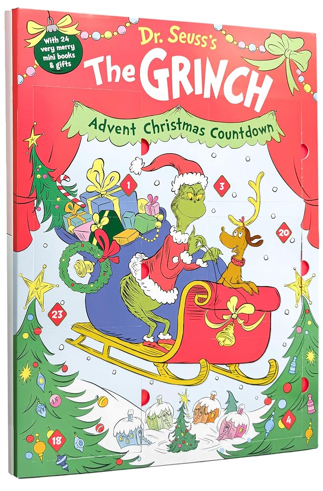 Dr. Seuss's The Grinch Advent Christmas Countdown: With 24 very merry mini books & gifts (Dr. Seuss Coloring & Activity Books) cover image