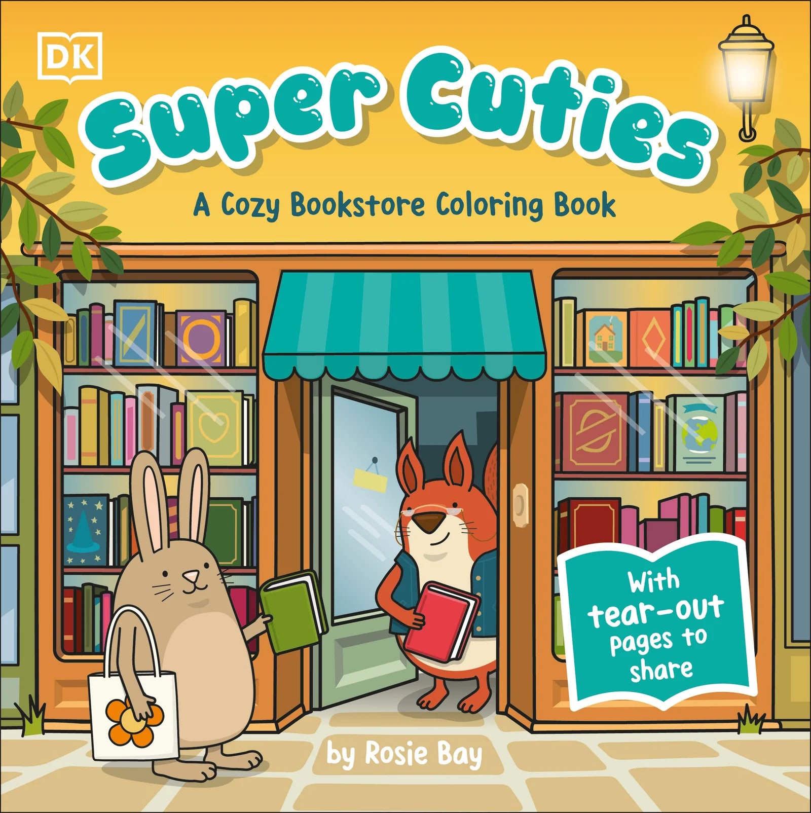 Super Cuties: a Cozy Bookstore Coloring Book: With Tear-out Pages to Share
