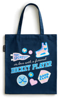 In Love with a Fictional Hockey Player Tote Bag