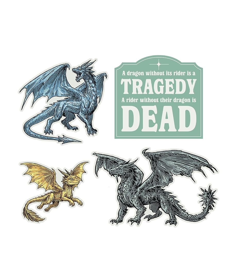Rebecca Yarros's Fourth Wing: Dragons of Navarre Stickers - Sticker Set of 4 cover image