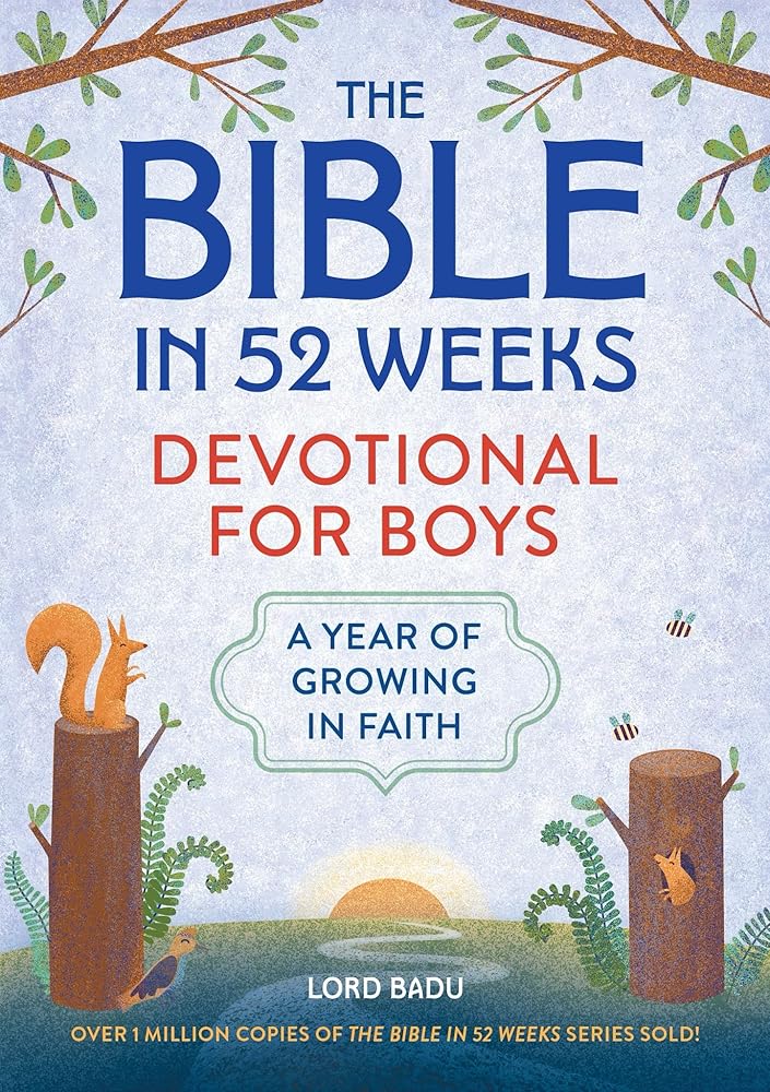 The Bible in 52 Weeks Devotional for Boys: A Year of Growing in Faith cover image