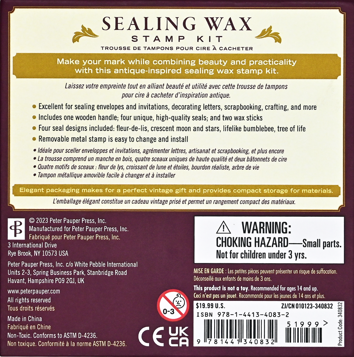 Peter Pauper Press - Sealing Wax Stamp Kit