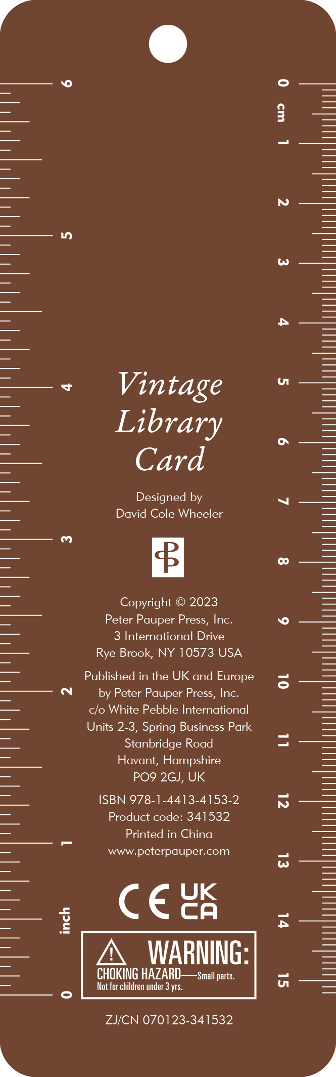 Peter Pauper Press - Vintage Library Card Beaded Bookmark