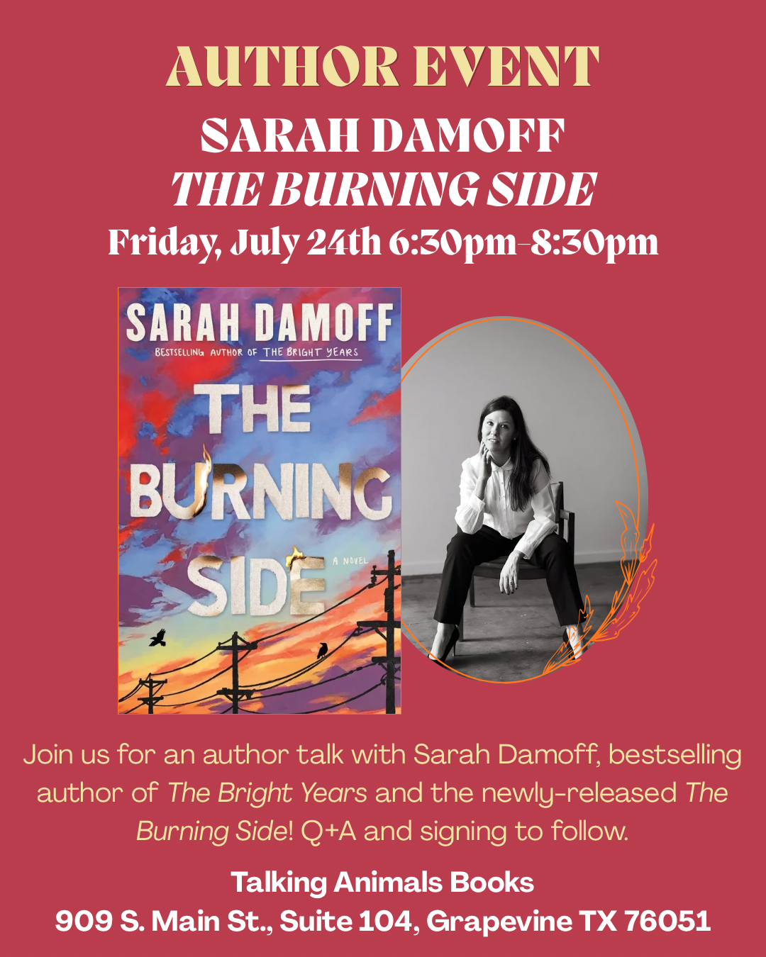 Author Event: Sarah Damoff! 7/24