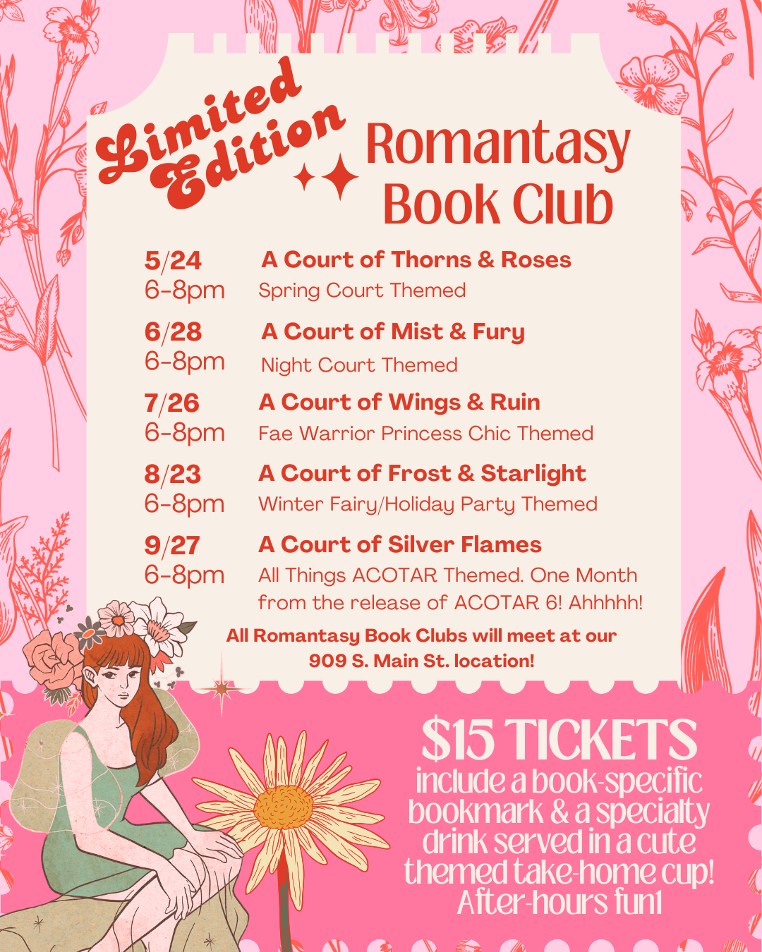 Romantasy After-Hours Book Club - ACOSF 9/27 - Ticket Required