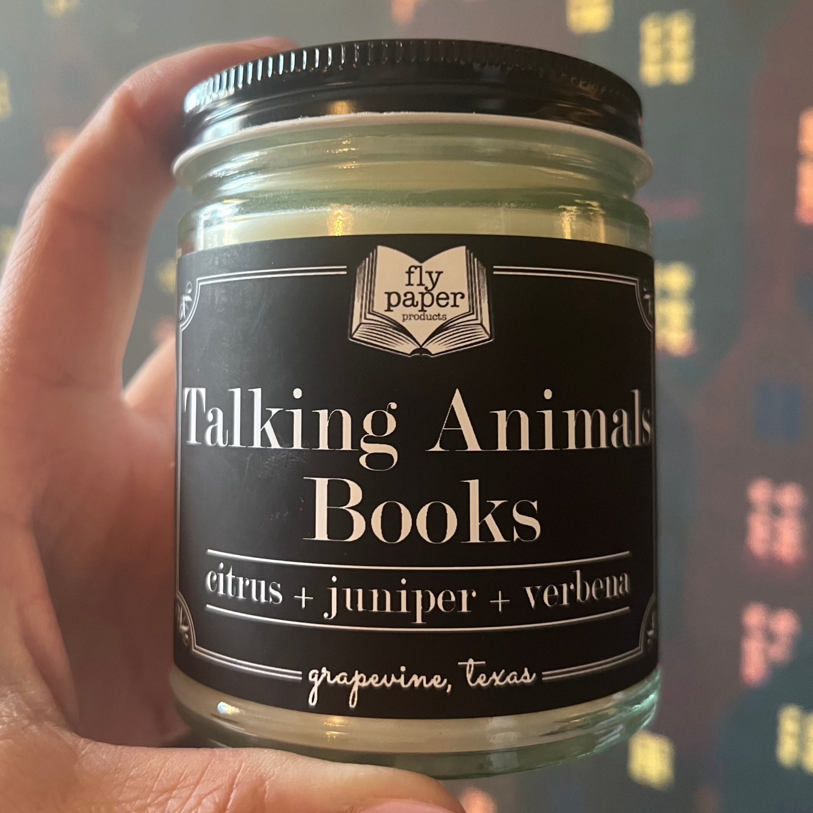 Candle - Talking Animals Books 9oz Glass Candle: Citrus + Juniper + Verbena