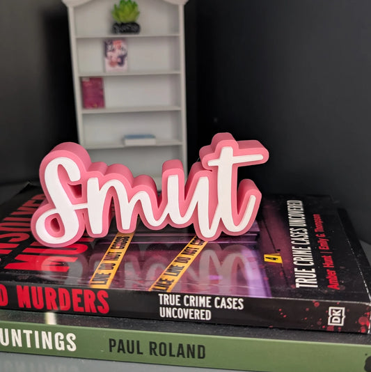 Bookshelf Sign - Smut 3D - Pink