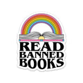 Read Banned Books Rainbow Sticker