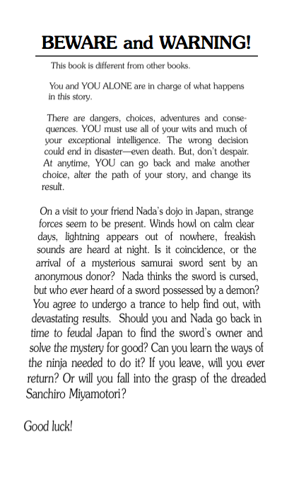 Secret Of The Ninja, Children's Book