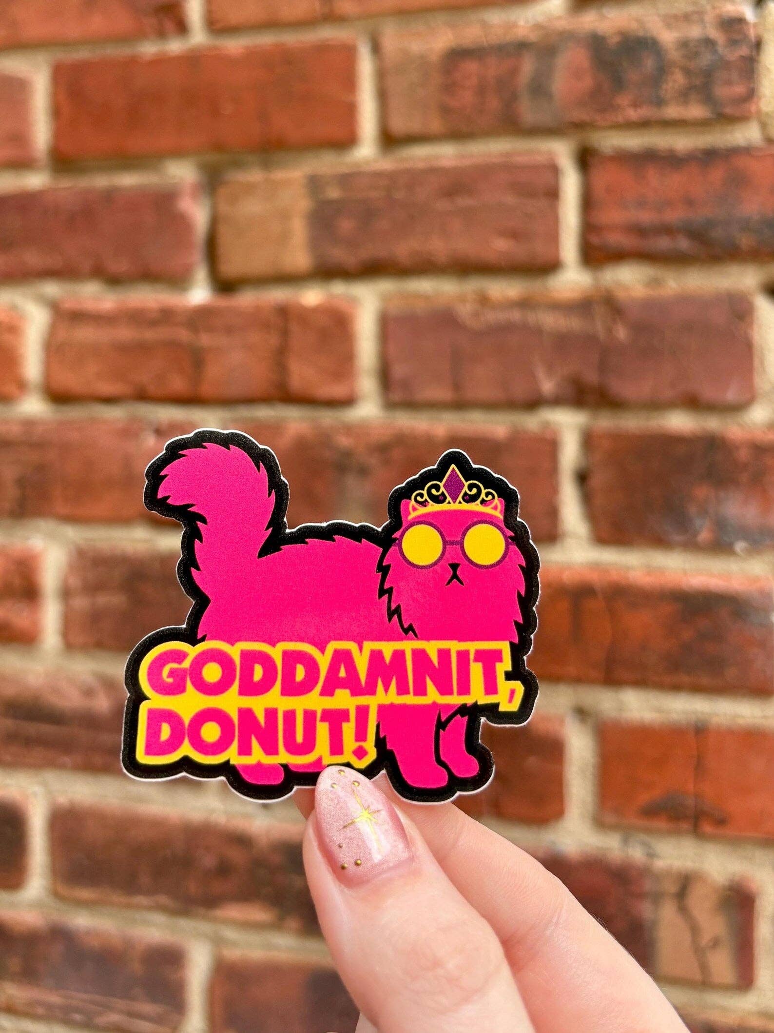 Goddamnit Donut Sticker
