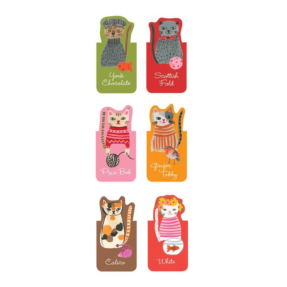 Magnetic Bookmark Set - Cool Cats