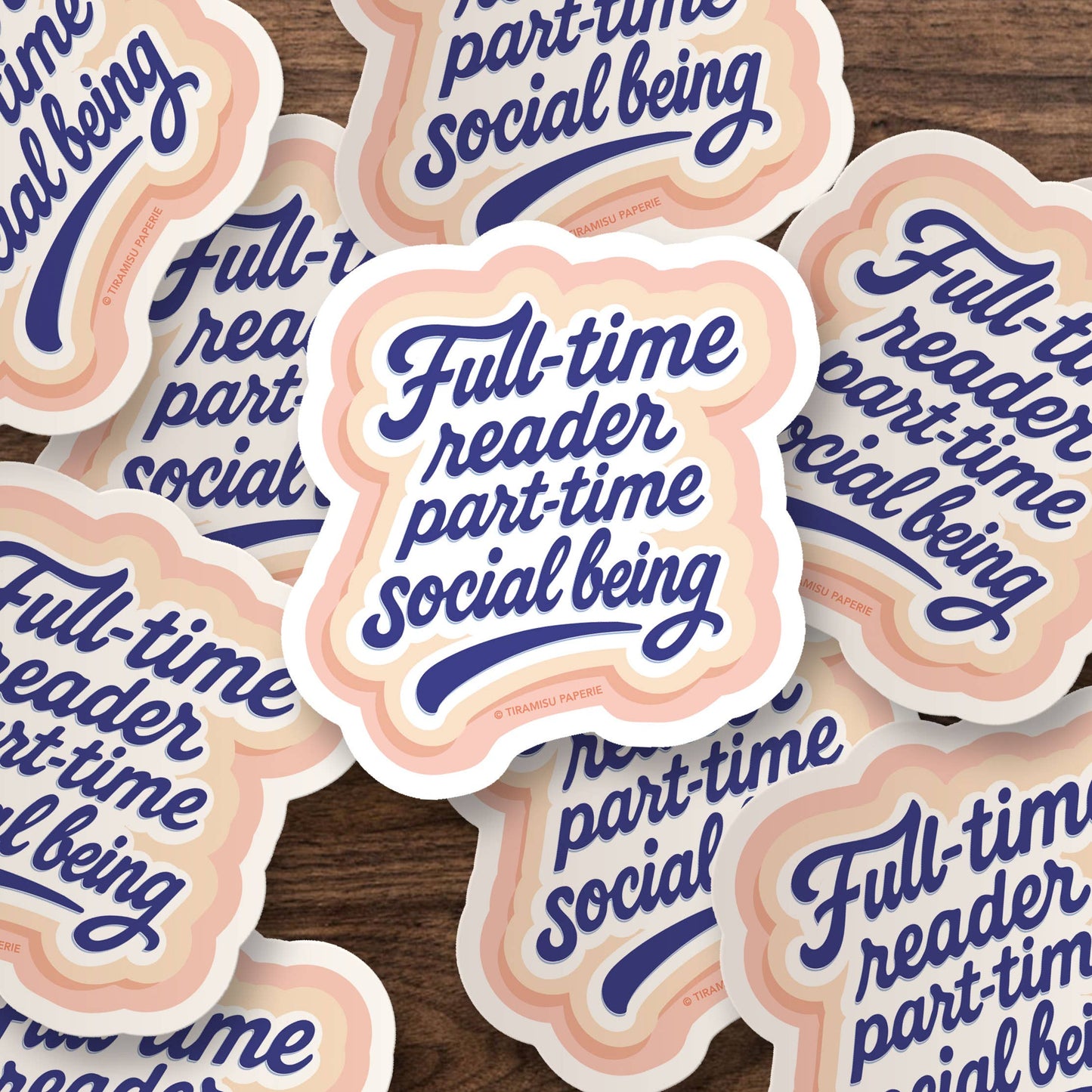 Full Time Reader Sticker, Book Lover Sticker, Snarky Sticker