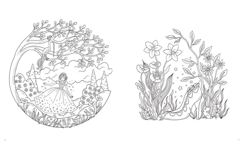Coloring Book - Fairytale Worlds