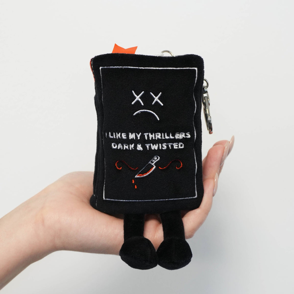 Bag Charm - Plush I Like My Thrillers Dark & Twisted Book