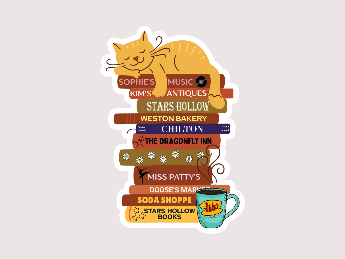 Stars Hollow Cat - Gilmore Girls Sticker