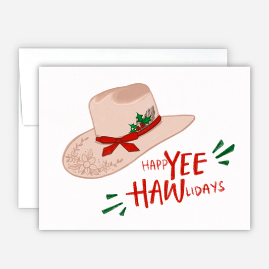 Greeting Card - Happ YEE-HAW lidays Christmas