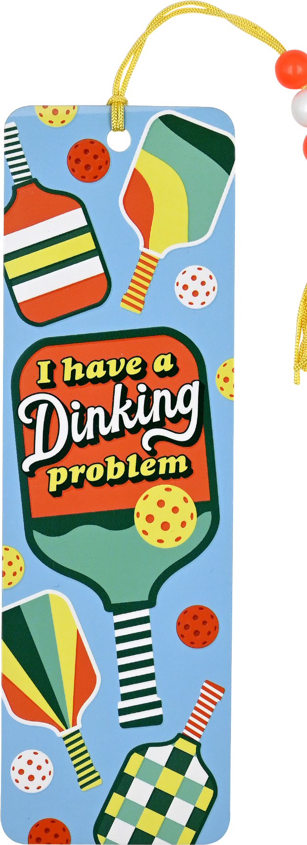 Pickleball Beaded Bookmark