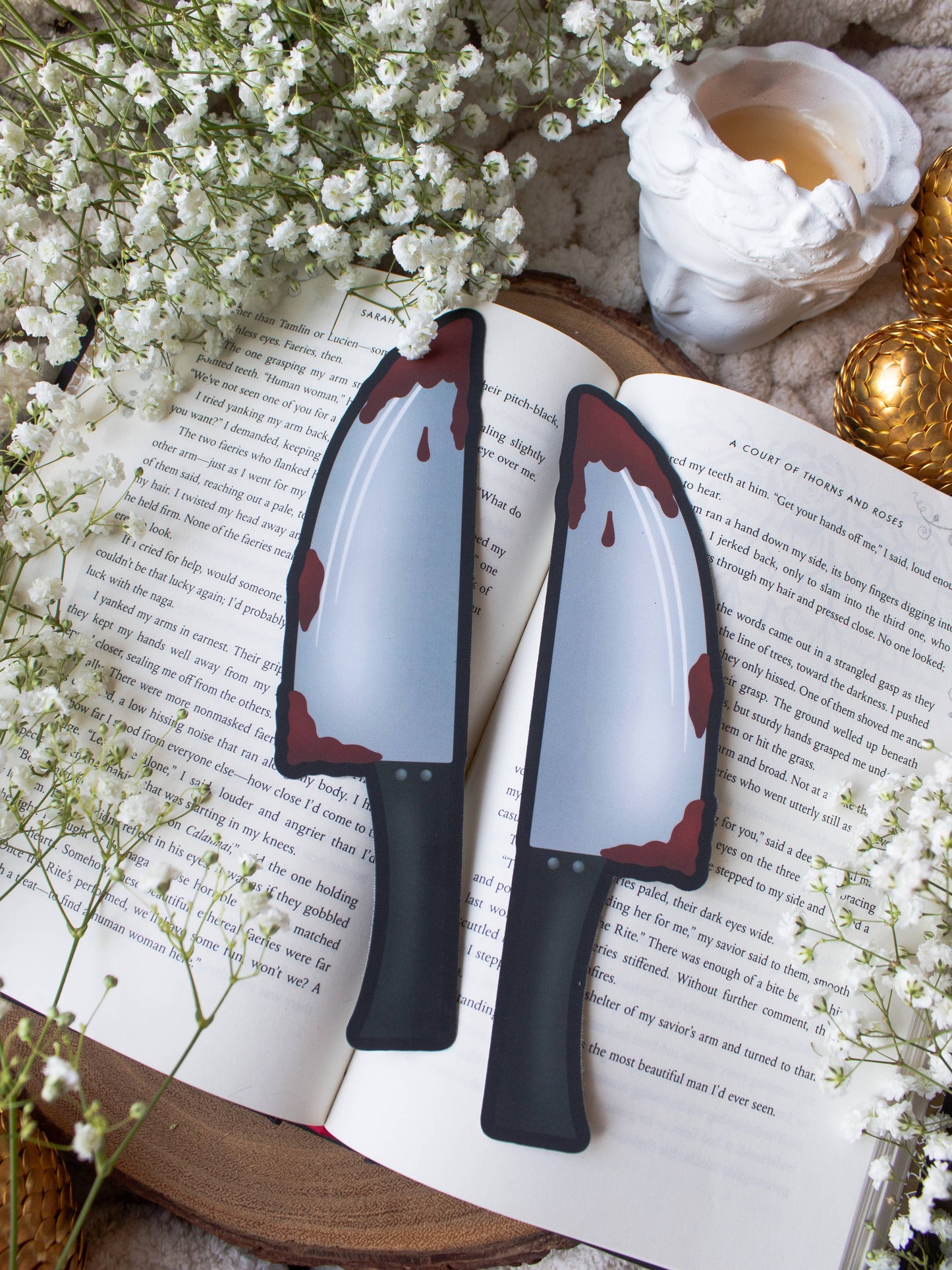 Knife Spooky Halloween Die Cut Bookmark | Soft Touch