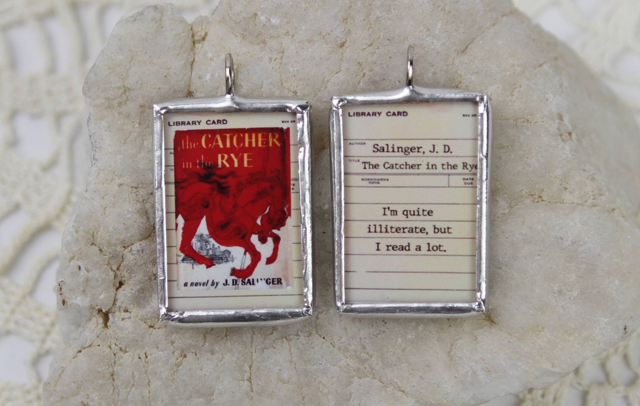 The Catcher in the Rye Vintage Book Cover Charm Necklace