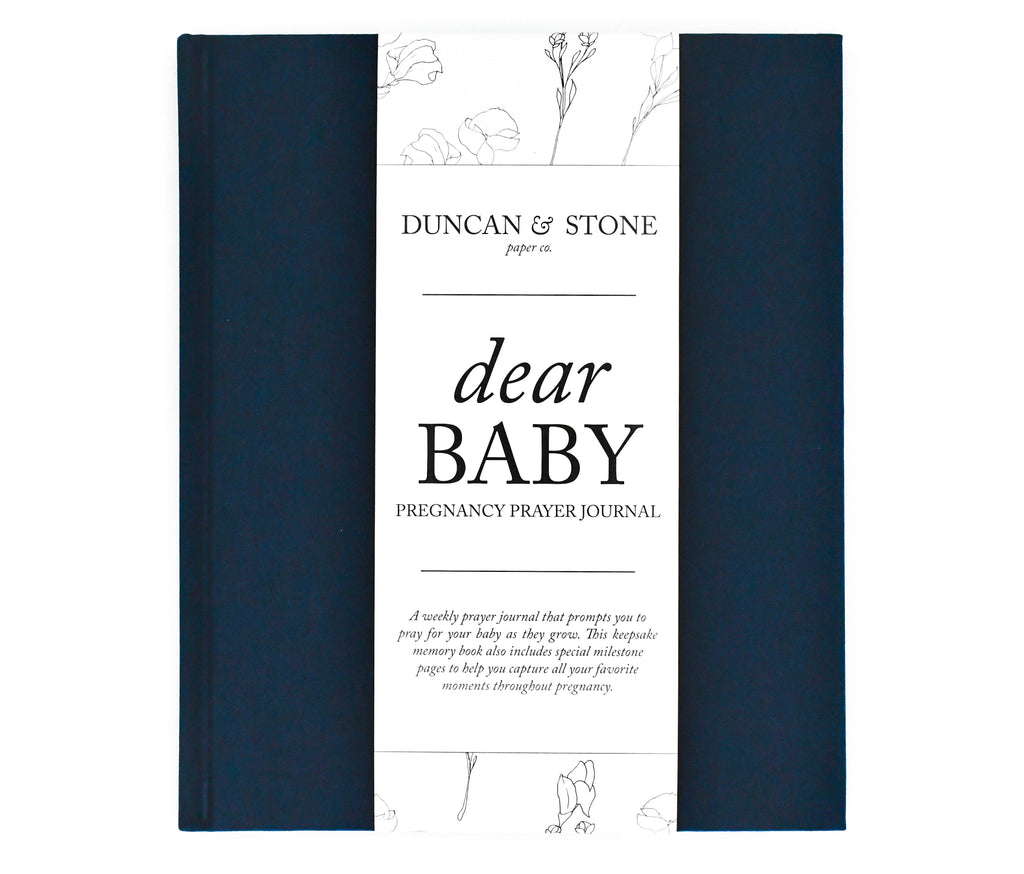 Dear Baby: A Pregnancy Prayer Journal & Memory Book for Moms: Gray