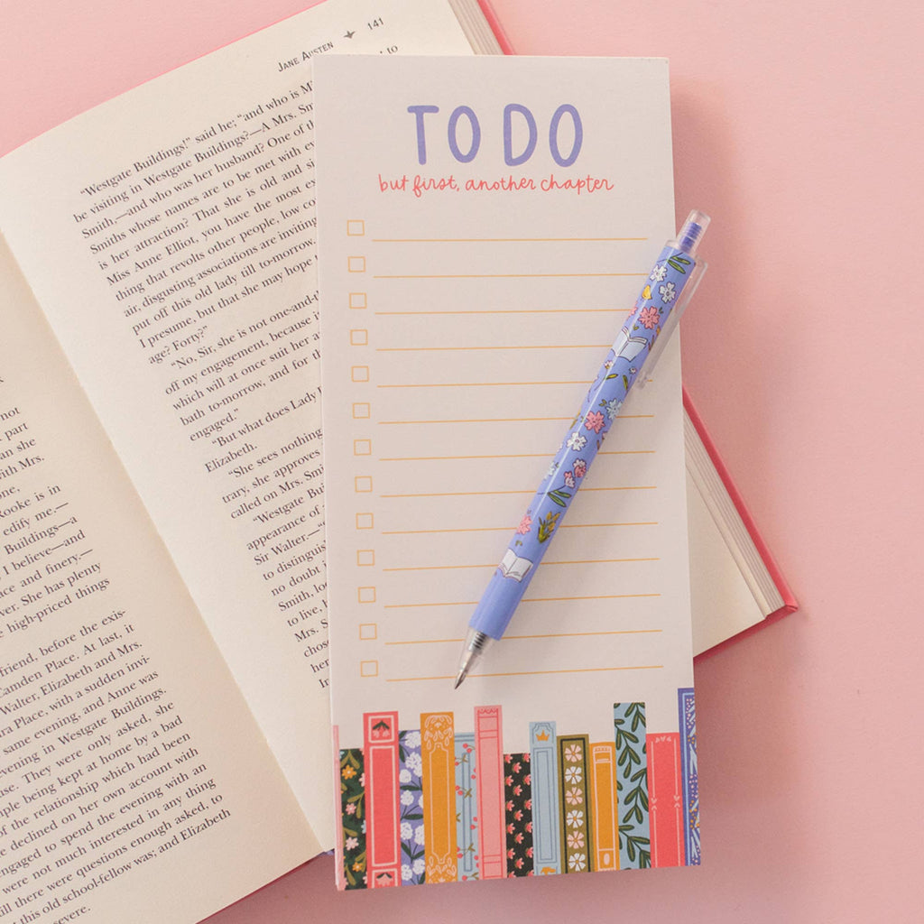 Notepad - But First Another Chapter Bookshelf To-Do 4x9