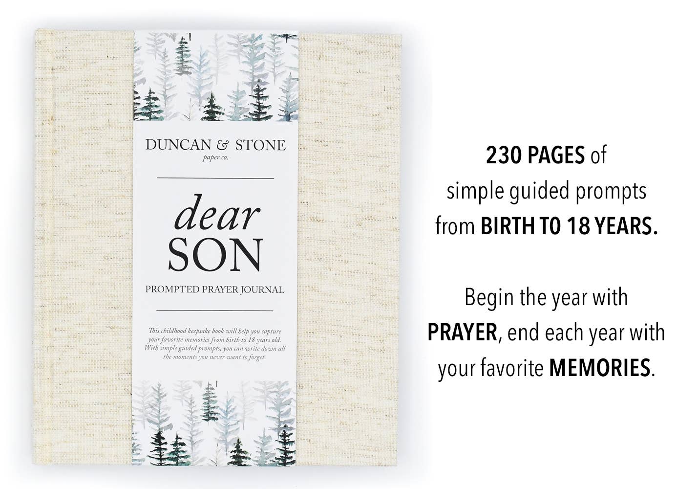 Dear Son Childhood Keepsake Book | Gift for Mom or Spouse: Gray