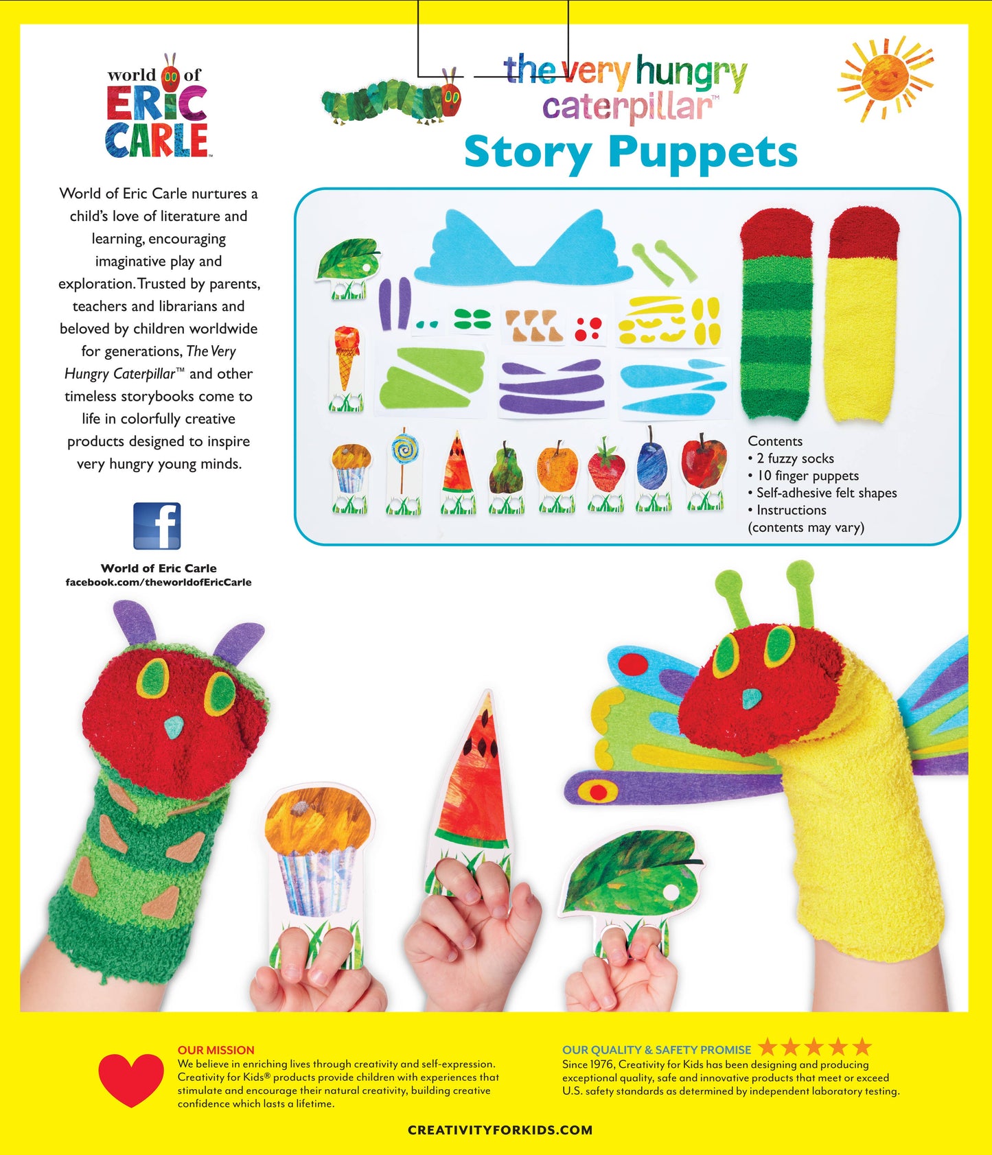 The Very Hungry Caterpillar Story Puppets Craft Kit for Kids