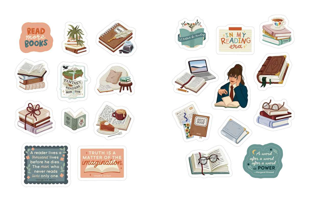 One More Page Booklovers Stickers