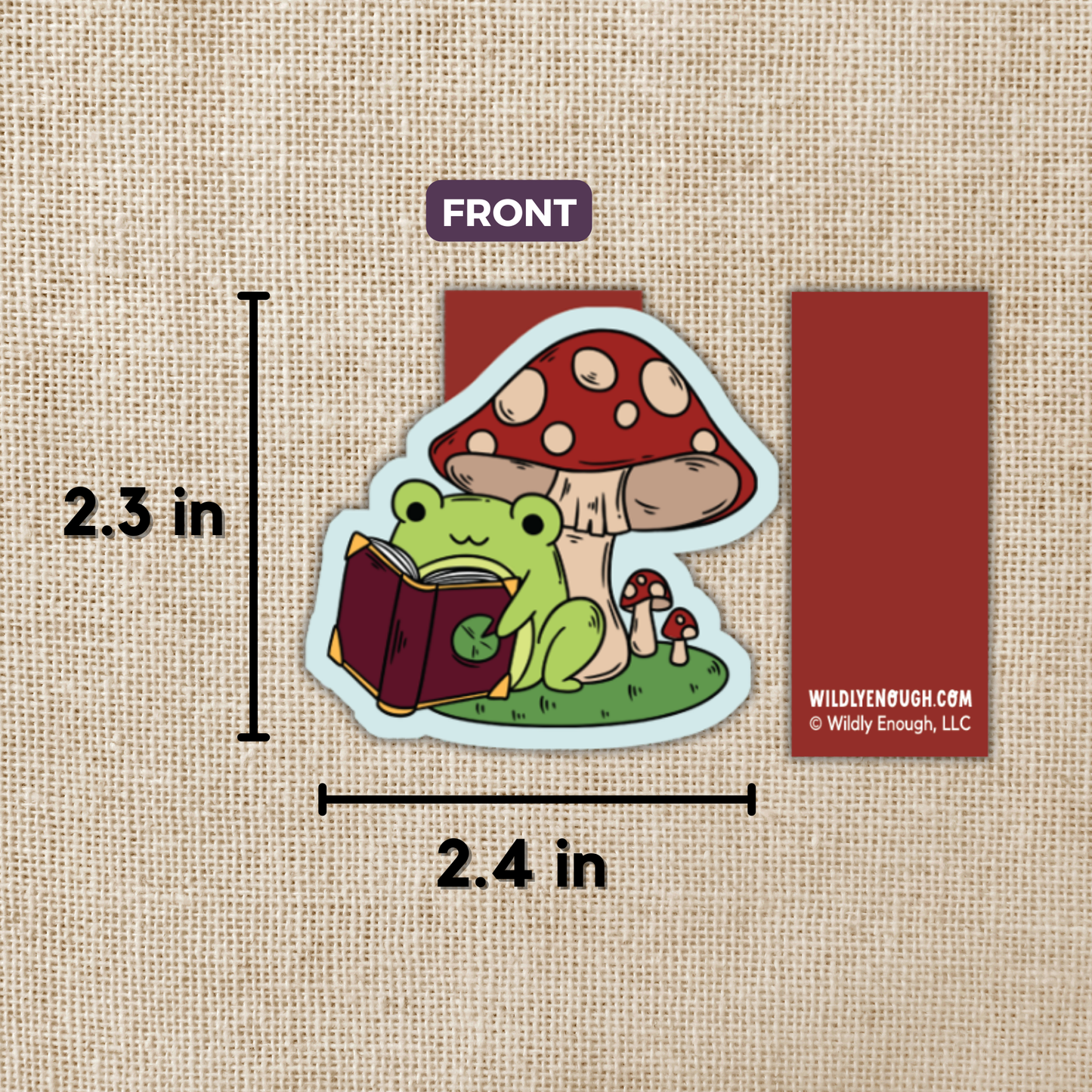 Magnetic Bookmark - Frog Reading Under Toadstool