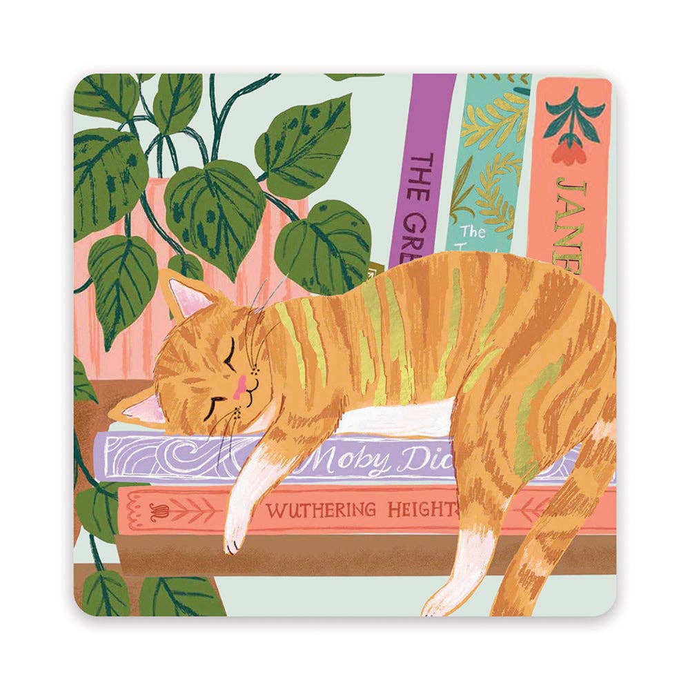 Cozy Reads Assorted Mini Note Card Set with Stickers