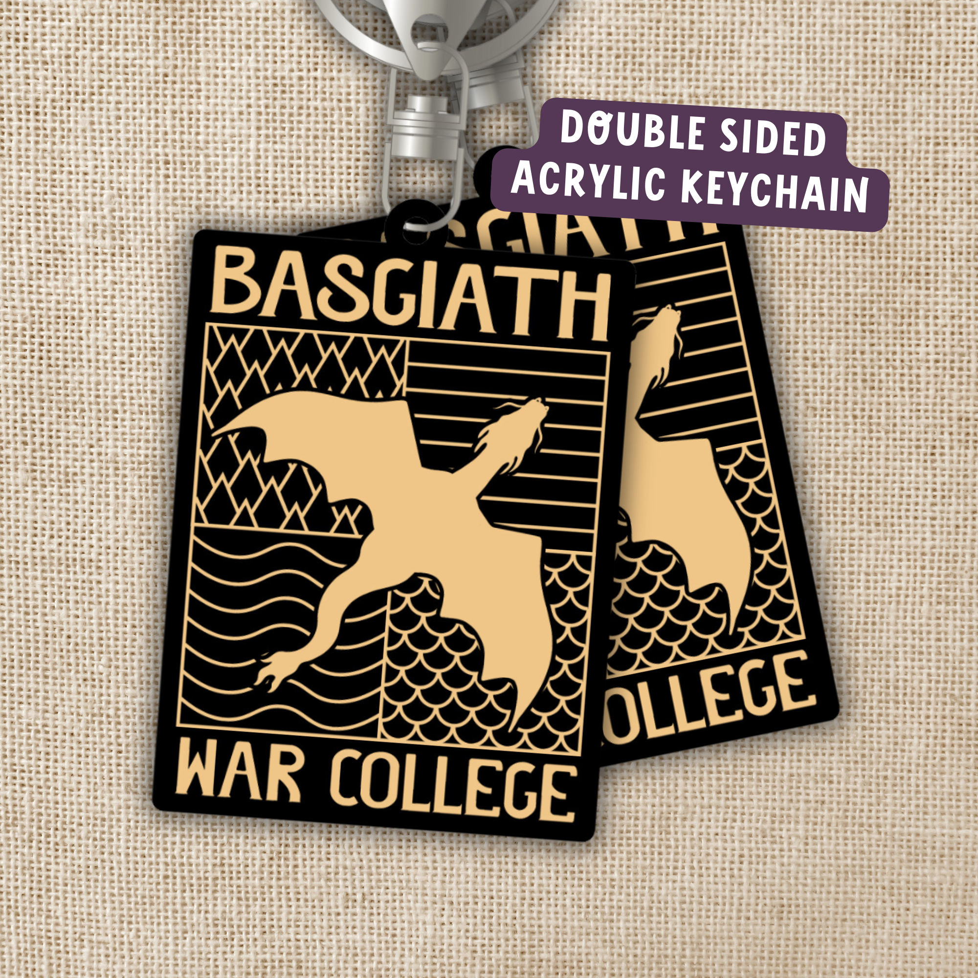 Keychain - Fourth Wing Basgiath War College Emblem Acrylic