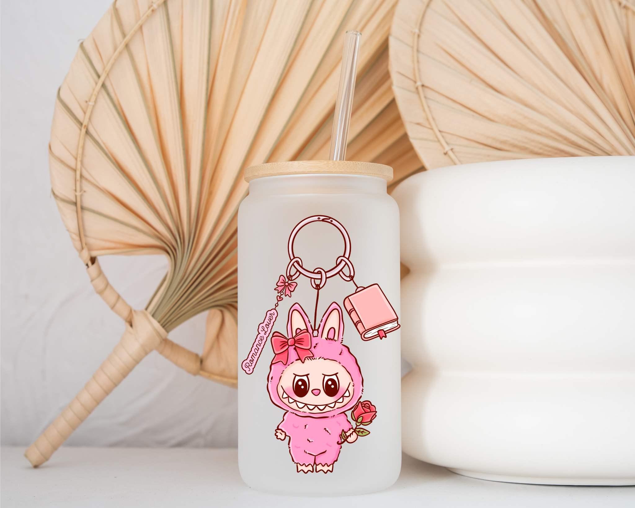 Glass Can - Labubu Romance Reader