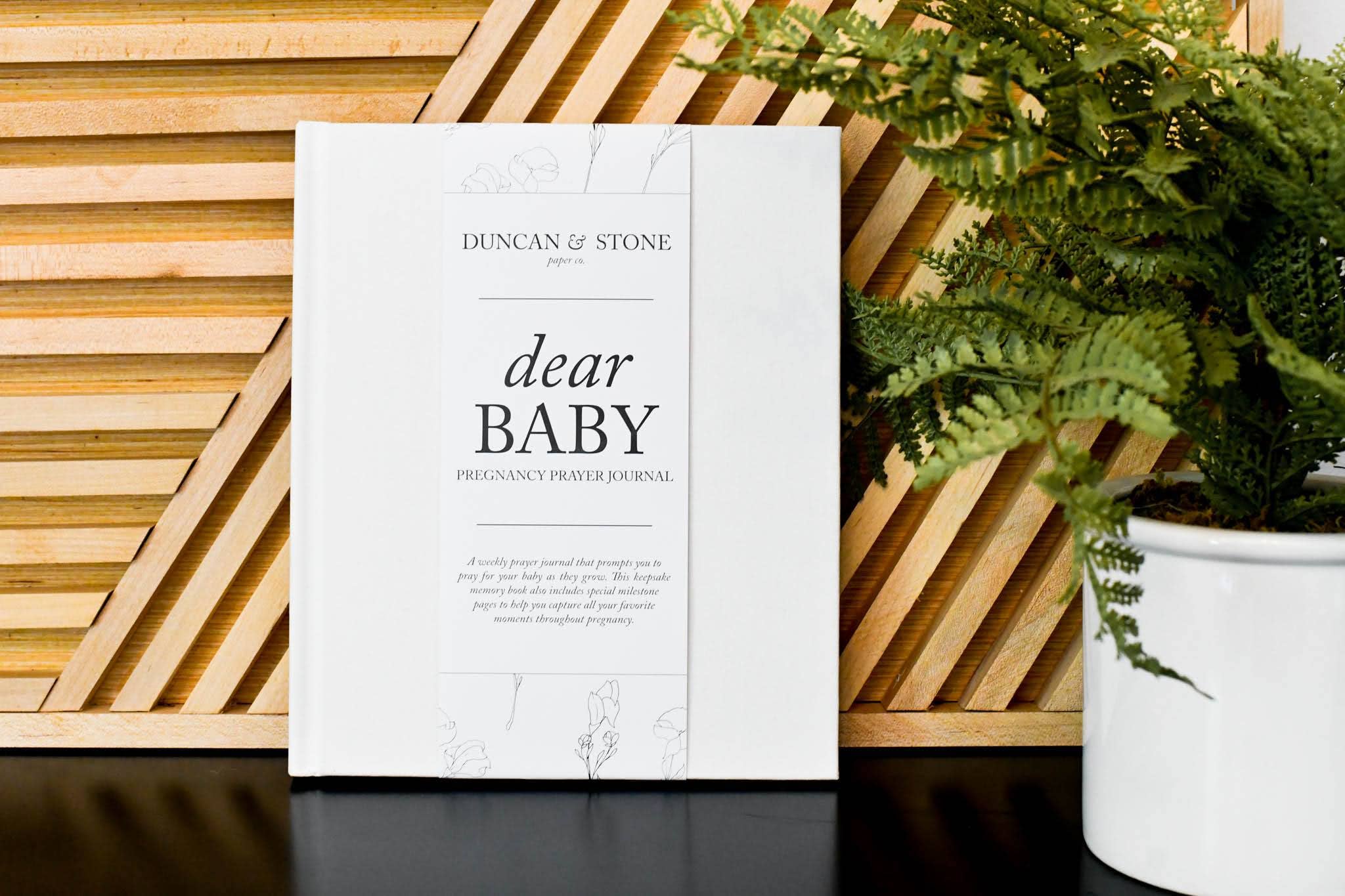 Dear Baby: A Pregnancy Prayer Journal & Memory Book for Moms: Gray