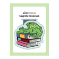 Magnetic Bookmark - Dragon Sleeping on Book Pile