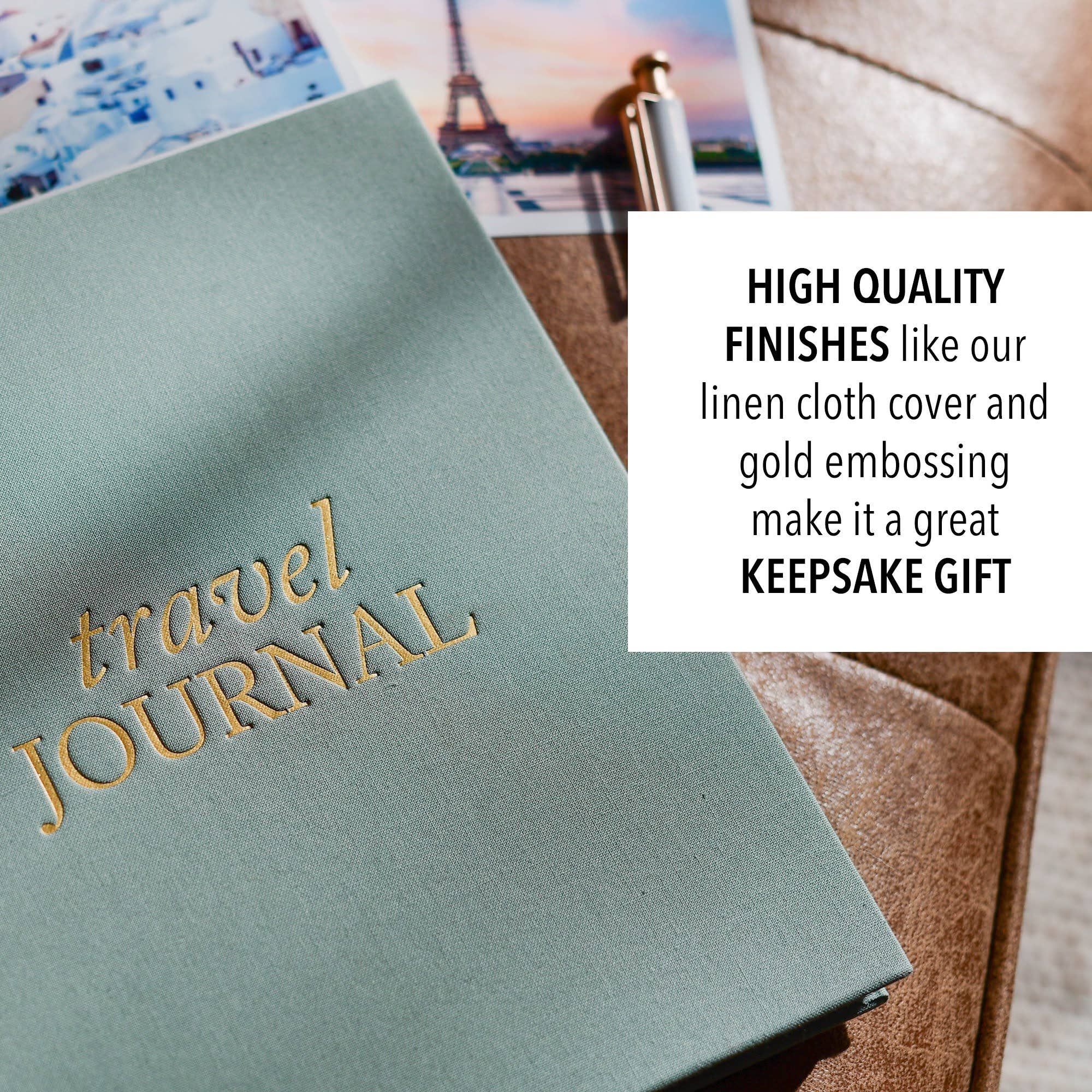 Travel Journal | Adventure Keepsake | Trip Adventure Book: Sage Green