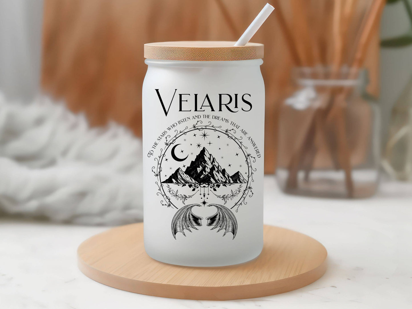 Glass Can - Velaris 16oz Frosted Glass Can