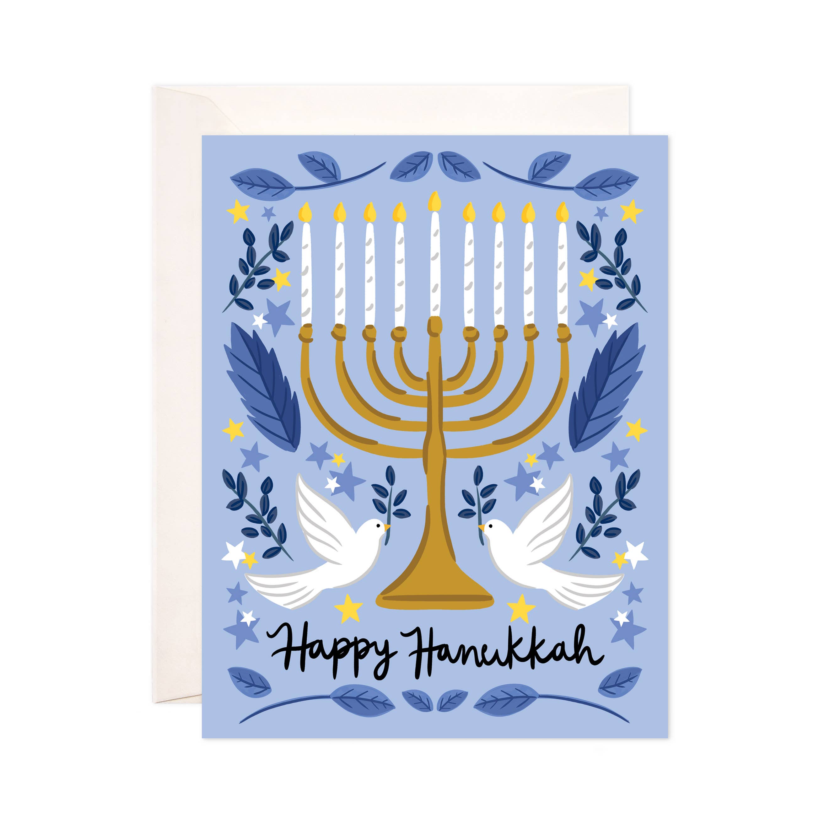 Greeting Card - Doves Hanukkah
