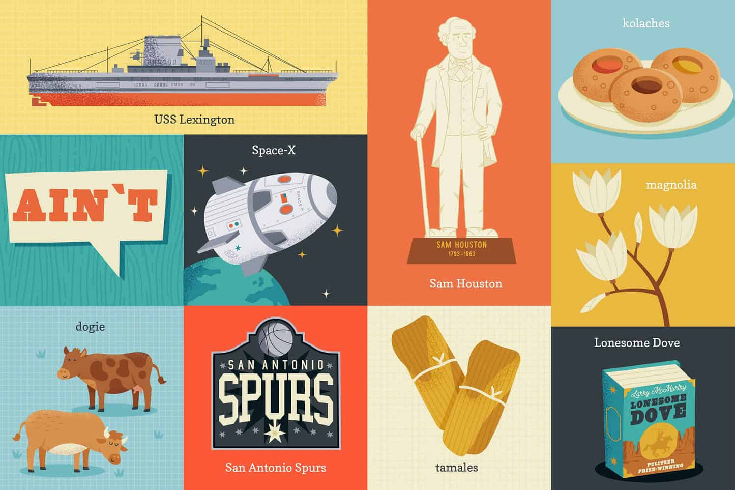 100 First Words for Little Texans Board Book
