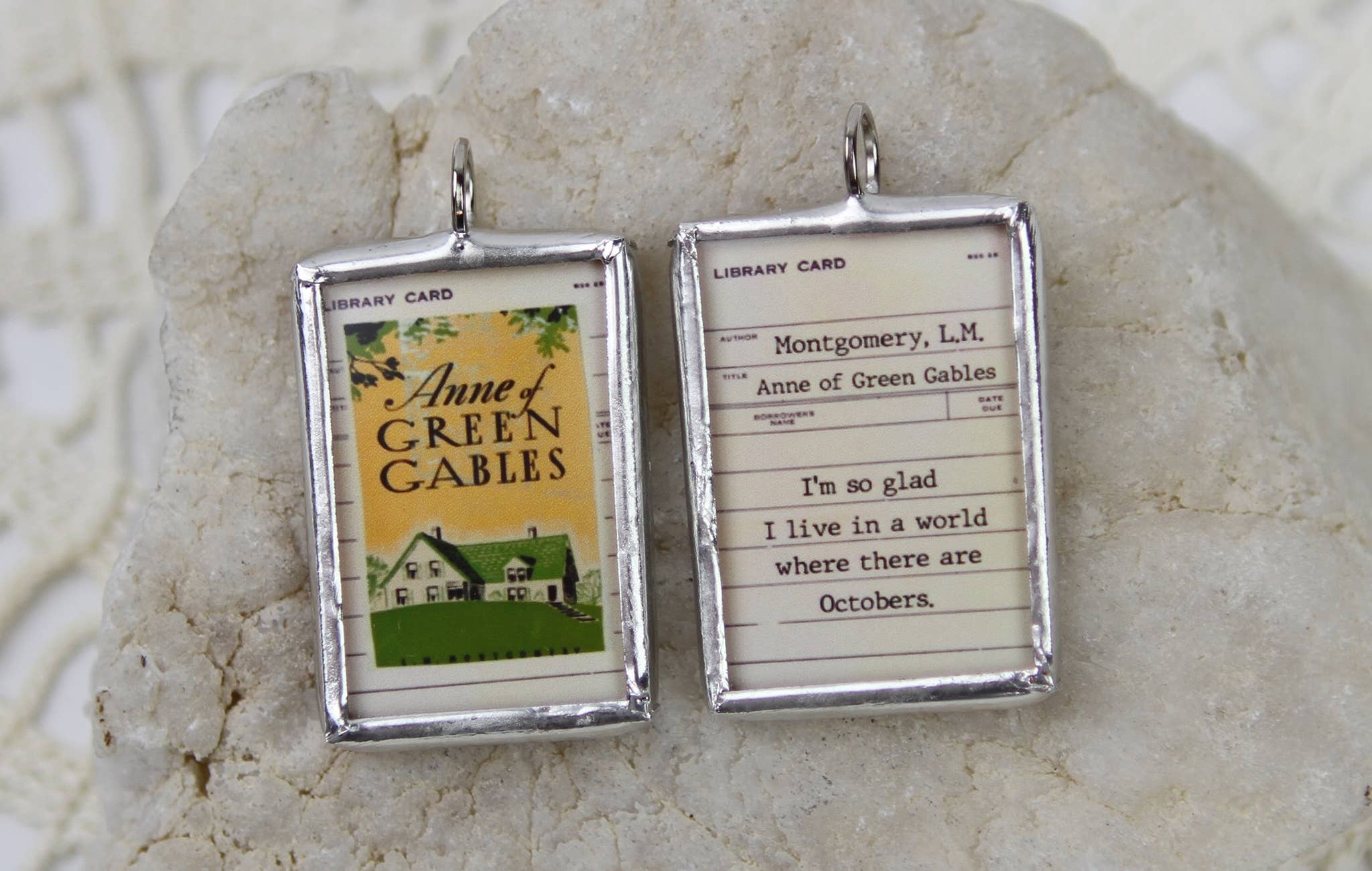 Anne of Green Gables Vintage Book Cover Charm Necklace