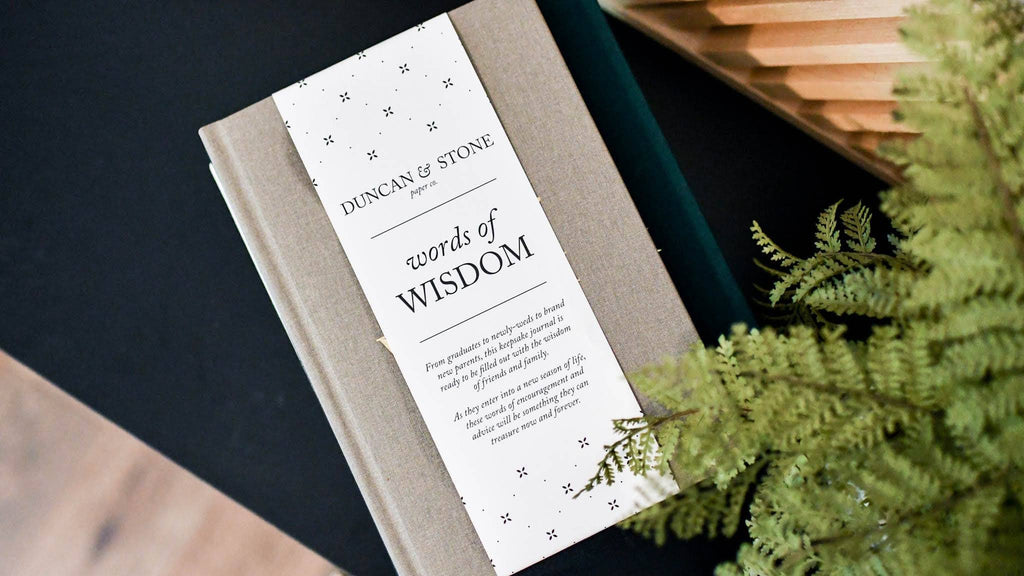 Words of Wisdom Journal for Wedding Guest Book | Graduation