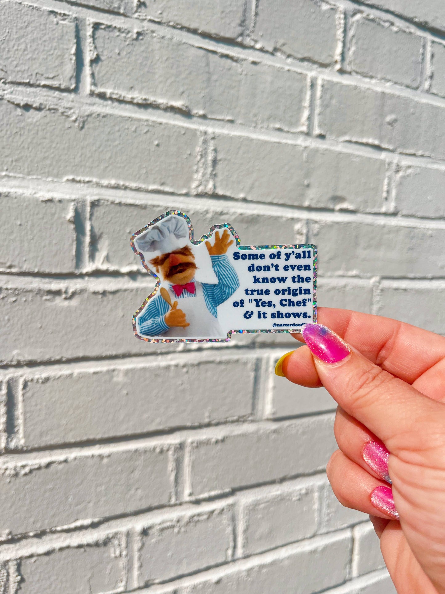 Yes Chef! Muppet The Bear Swedish Chef Sticker