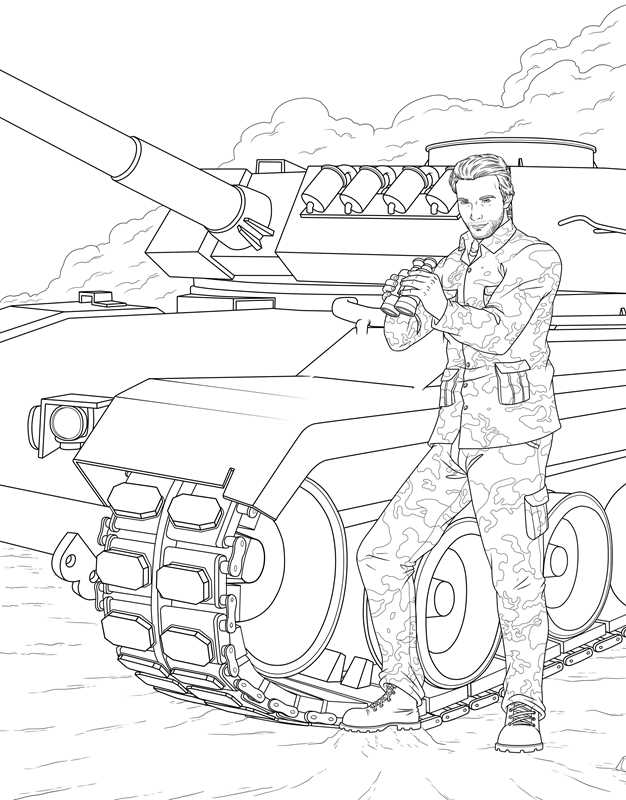 Coloring Book - Men in Uniform Adult