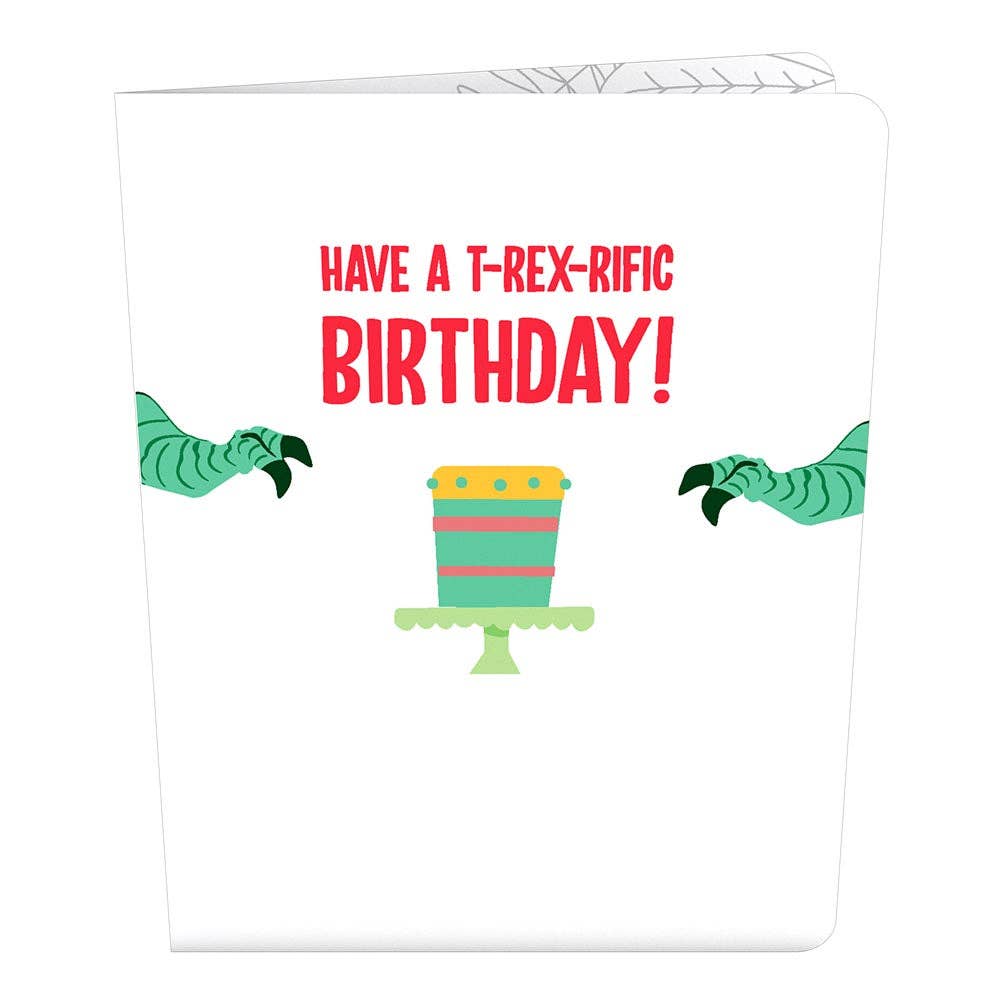 Playpop Card™: 4.5"x5.9" T-Rex Birthday, Pop-Up Cards