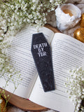 Death By TBR Halloween Coffin Die Cut Bookmark