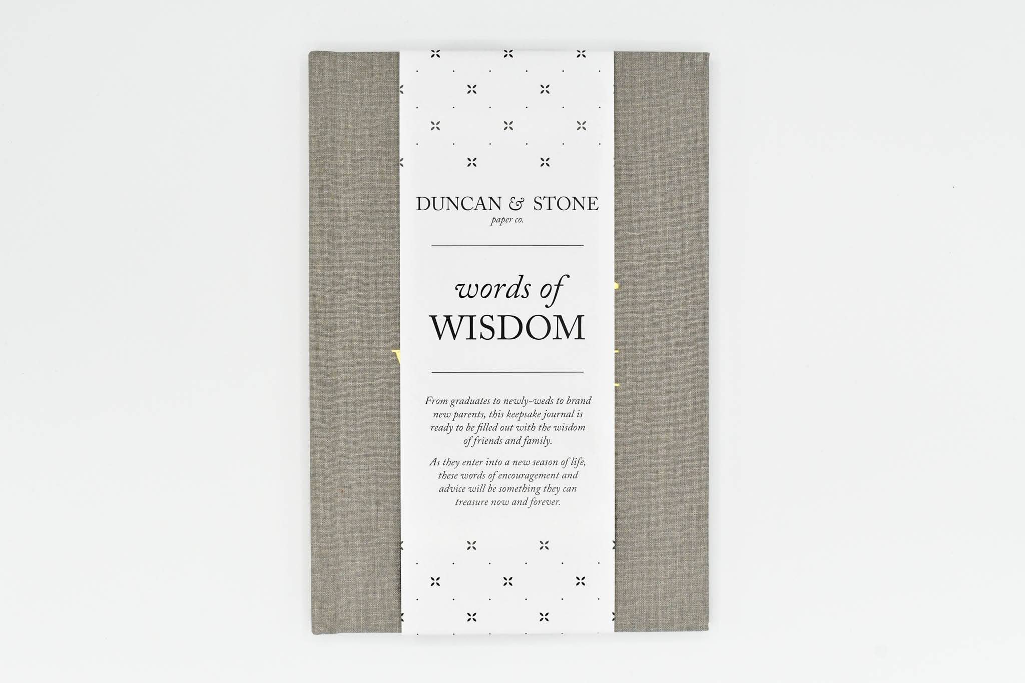 Words of Wisdom Journal for Wedding Guest Book | Graduation