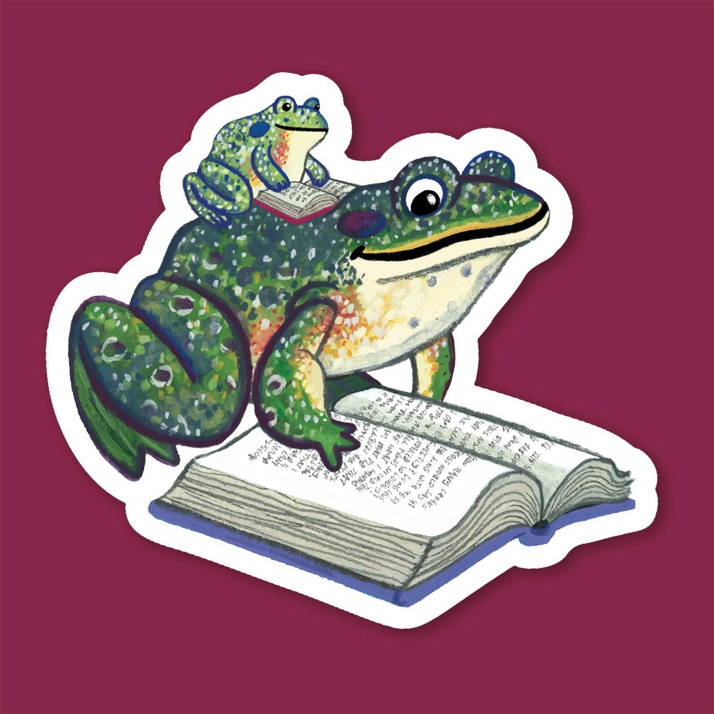 Book Frog Sticker