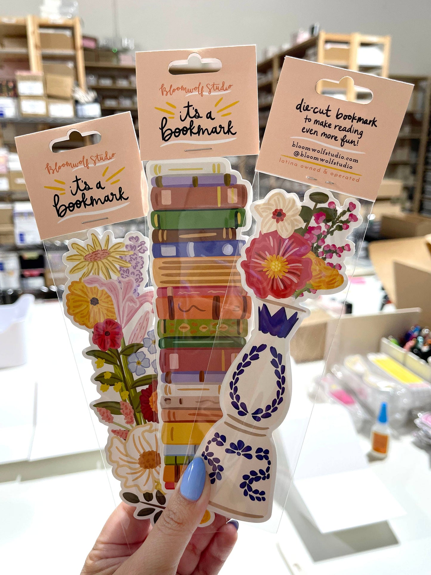 Hanging Plants Die Cut Bookmark