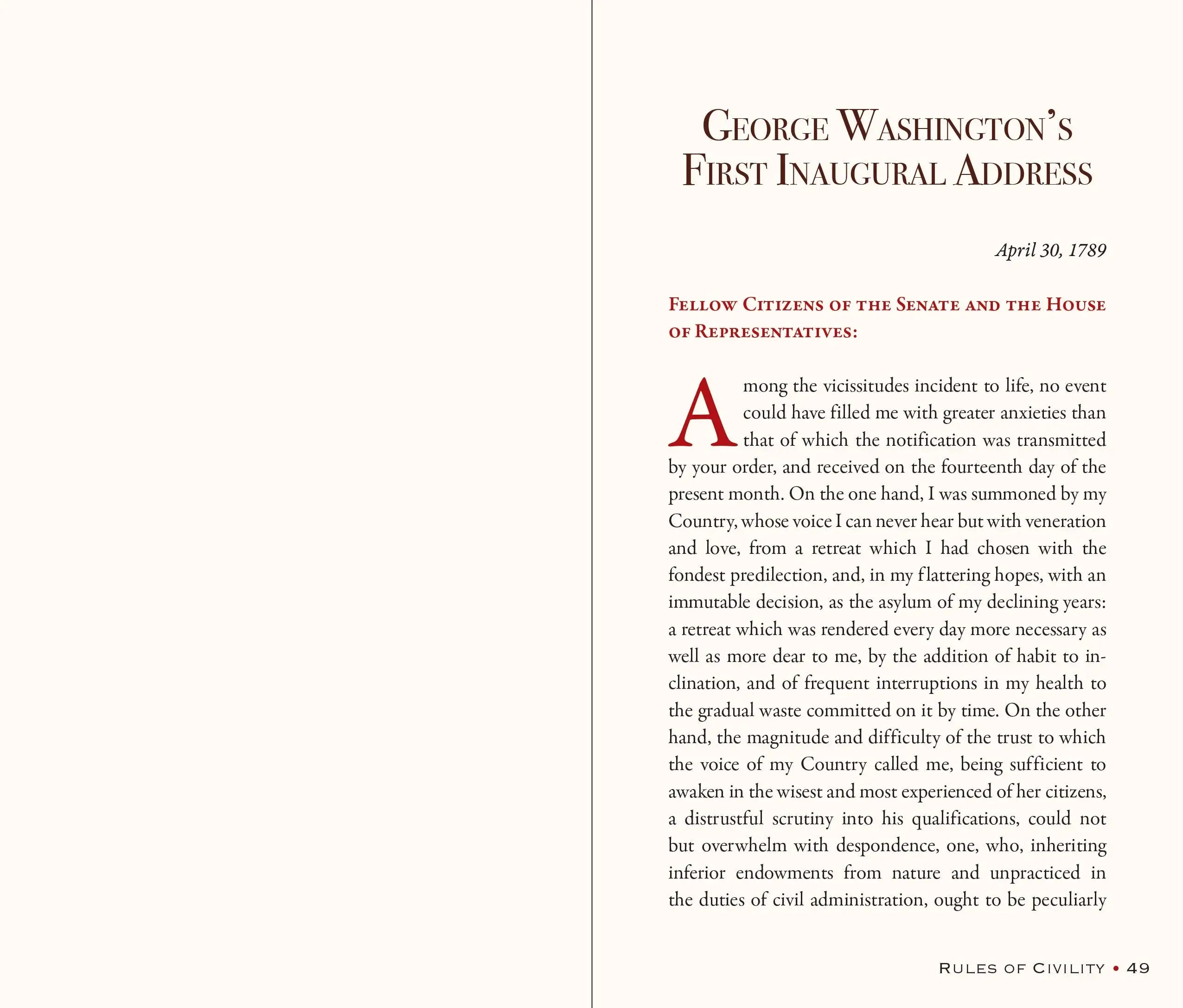 George Washington's Rules of Civility and Decent Behavior in Company and Conversation
